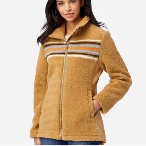 Pendleton Brooke Chimayo Sherpa Jacket Womens Large Full Zip Fleece Coat